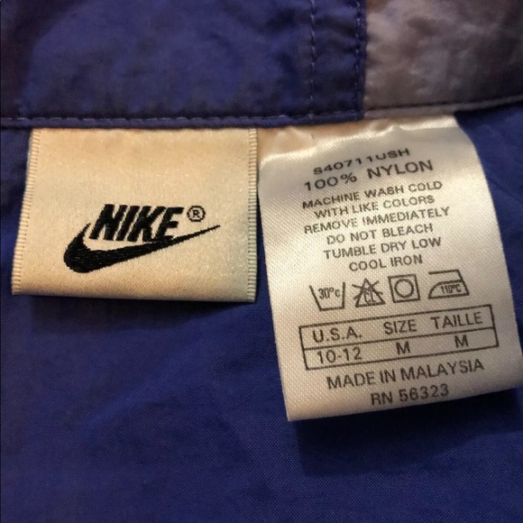 Nike Vintage Purple Windbreaker Jacket 10-12 - Picture 9 of 11